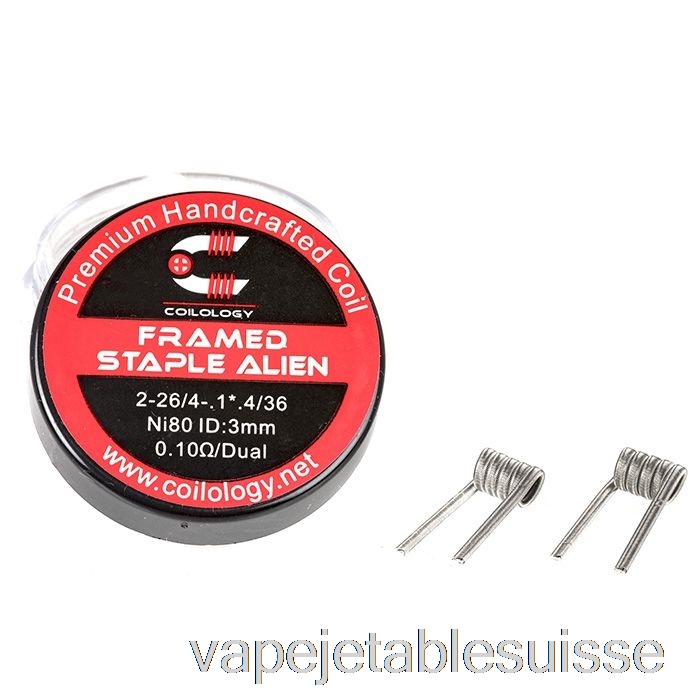 Vape Suisse Coilology Performance Bobines Préconstruites Encadrées Alien Staple - 0,1ohm Ni80